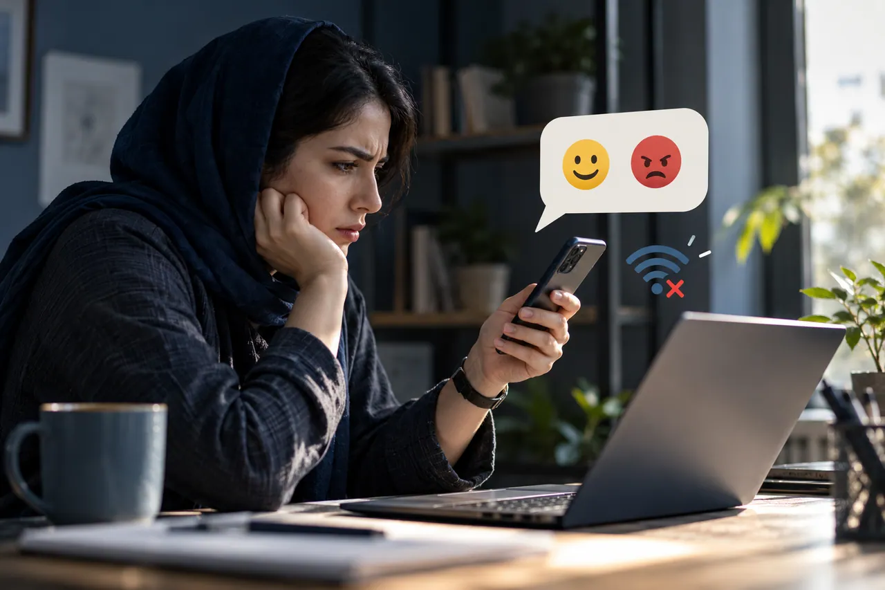 بررسی پیام مشتری در کنار نشانه‌های متناقض احساس و کیفیت ارتباط